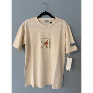 Vintage 90s Julie Mango beige t-shirt with Yorkie